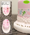 Koleksi kue : Pink Bottle Themed Baby Cake
