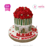 Koleksi kue : Birthday Cake Red Flowers