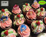 Koleksi kue : Strawberry with Princesses Cupcakes