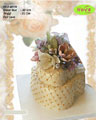Koleksi kue : Elegant Golden Flower Wedding Cake
