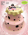 Koleksi kue : Pink Polka Dots Wedding Cake