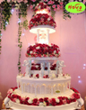 Koleksi kue : Red Rose Elegant Wedding Cake