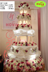 Koleksi kue : Elegant Wedding Cake with Lamp and Crystal